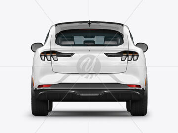 Electric Crossover SUV Mockup - Back View