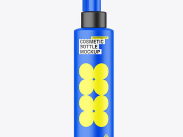 Matte Cosmetic Pump Bottle Mockup