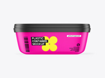 Matte Plastic Ice Cream Container Mockup