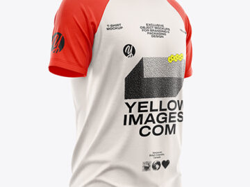 Men’s Raglan T-Shirt Mockup