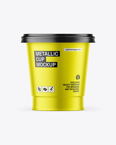 Matte Metallic Cup Mockup