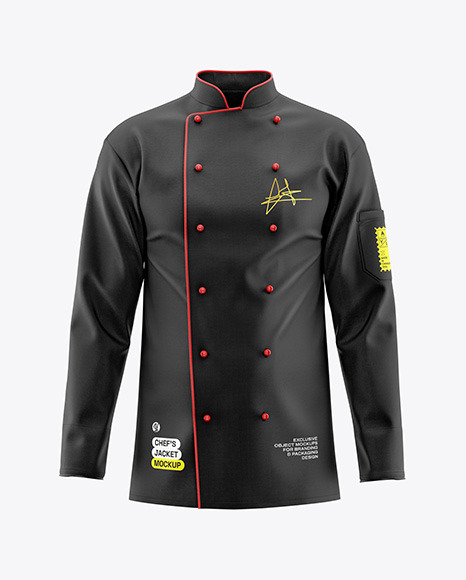 Men's Chef's Jacket Mockup - Front View