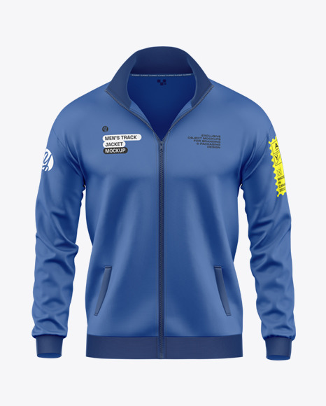 Long Sleeve Track Jacket Mockup – Front View.