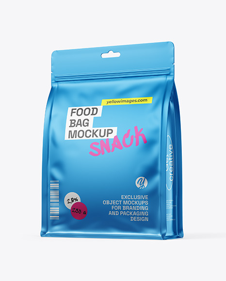 Metallic Food Bag Mockup