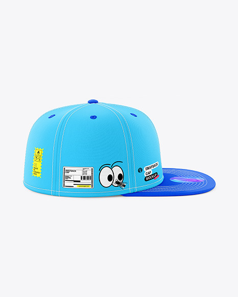 Snapback Cap Mockup - Side View