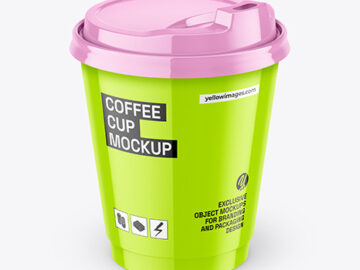 Glossy Coffee Cup Mockup