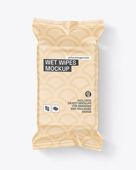 Kraft Wet Wipes Mockup