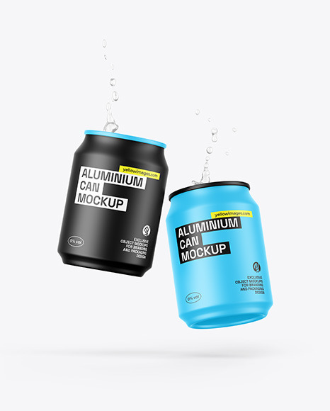Two Matte Cans Mockup