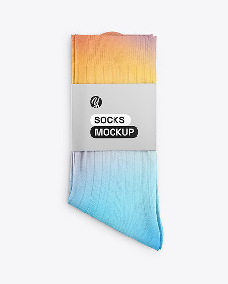Socks with Label Mockup