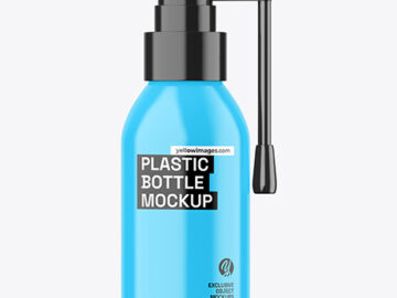 Glossy Spray Bottle Mockup