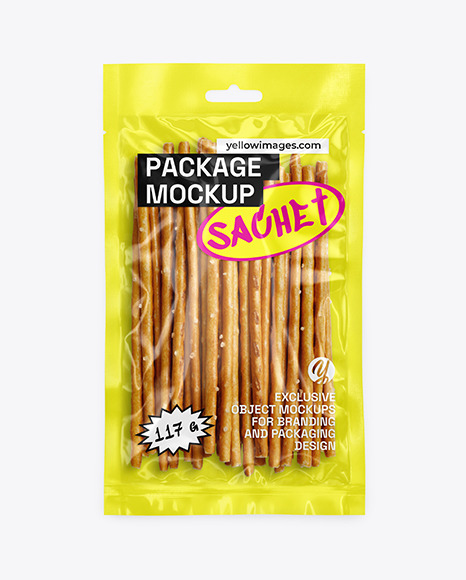 Package with Salty Sticks Mockup