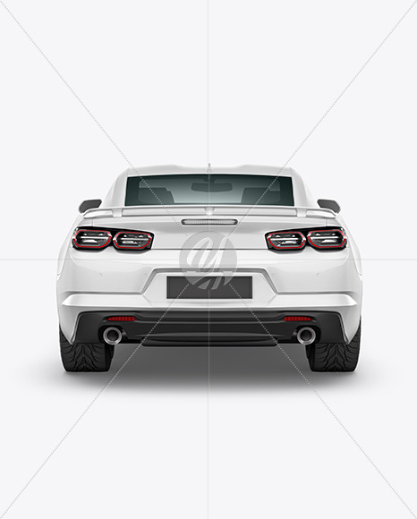 Muscle Car Mockup - Back View