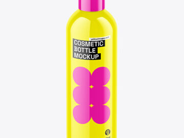 Glossy Cosmetic Bottle Mockup