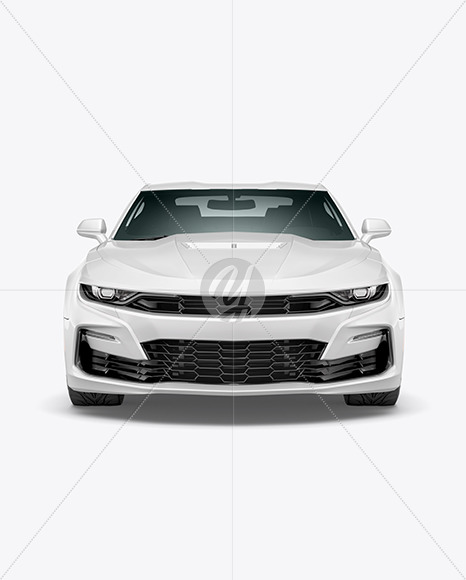 Muscle Car Mockup - Front View