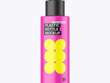 Matte Cosmetic Bottle W/ Pump Mockup