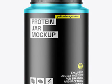 Matte Metallic Protein Jar Mockup
