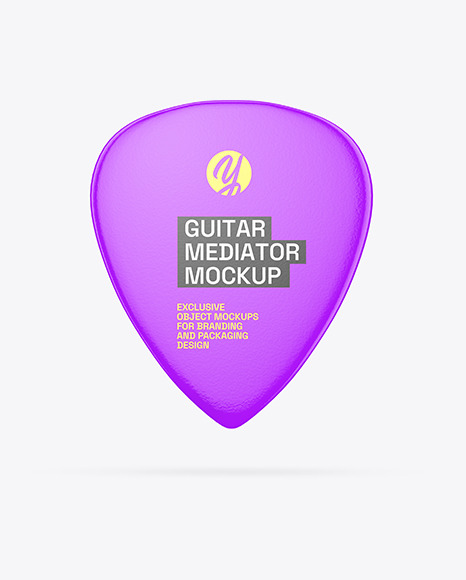 Glossy Guitar Pick Mockup