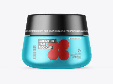 Matte Metallic Cosmetic Jar Mockup