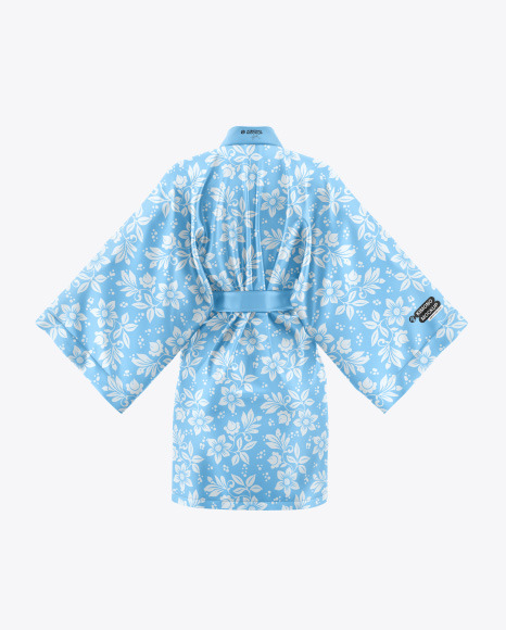 Short Women's Kimono Mockup