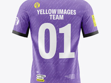 Football T-Shirt Mockup - Back View