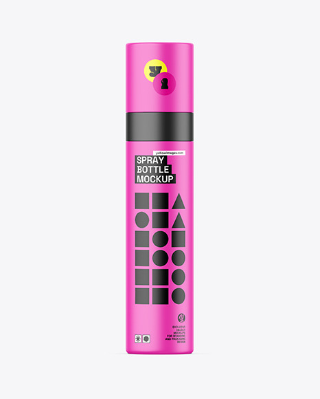 Matte Cosmetic Spray Bottle Mockup