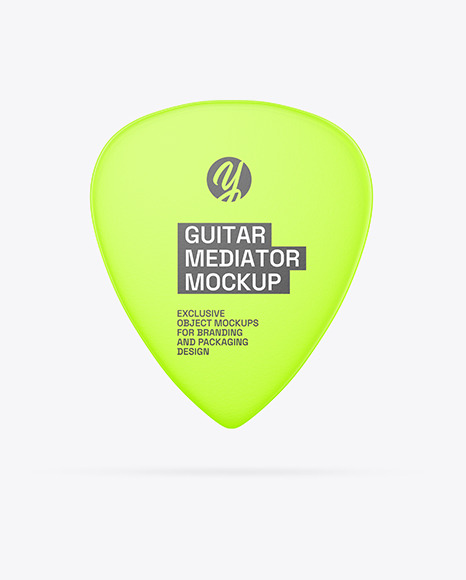 Matte Guitar Pick Mockup