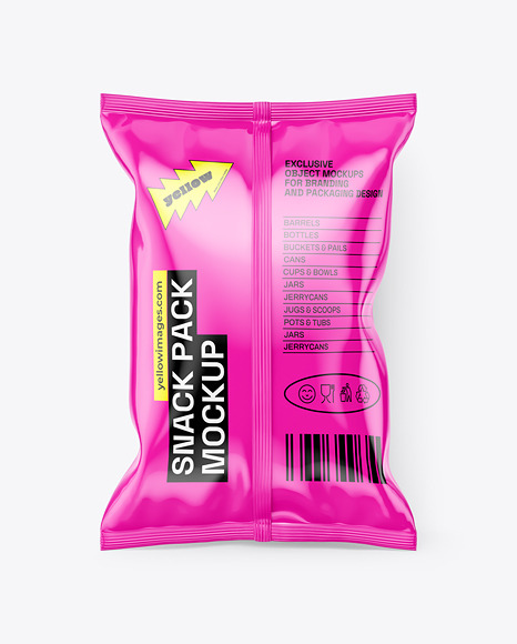 Glossy Snack Pack Mockup