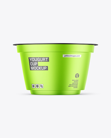 Metallized Yougurt Cup Mockup