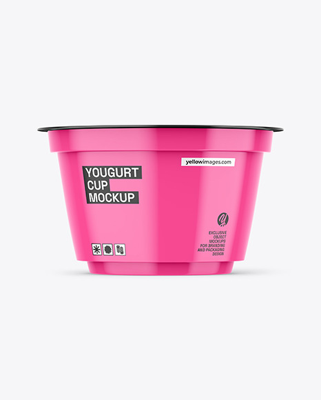 Glossy Yougurt Cup Mockup