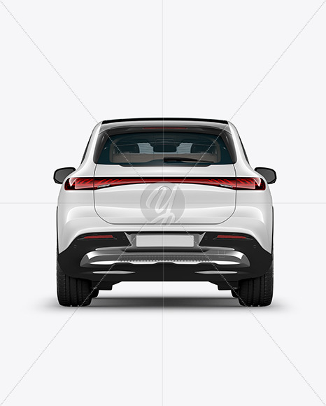 Electric Luxury SUV Mockup - Back View
