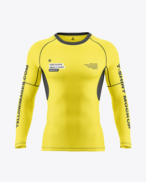 Long Sleeve Compression T-Shirt Mockup - Front View