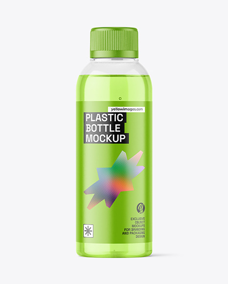 Clear Plastic Bottle Mockup