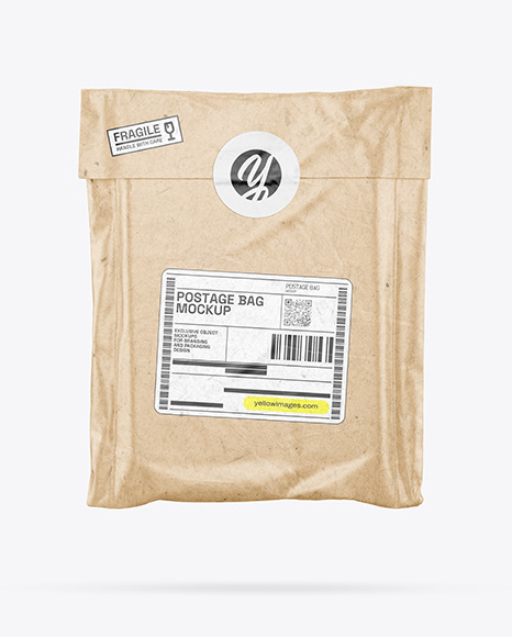 Kraft Postage Bag Mockup