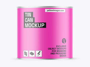 Matte Tin Can Mockup