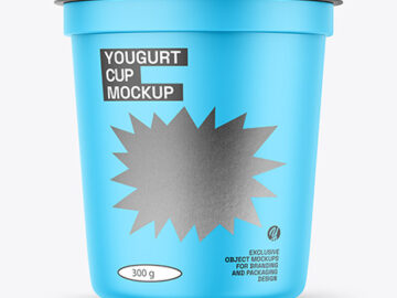 Matte Yougurt Cup Mockup