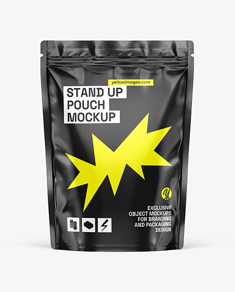 Glossy Stand Up Pouch Mockup