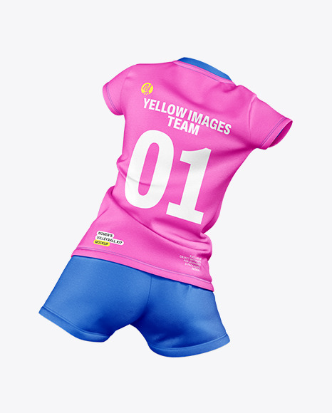 Women's Volleyball Kit Mockup - Back view