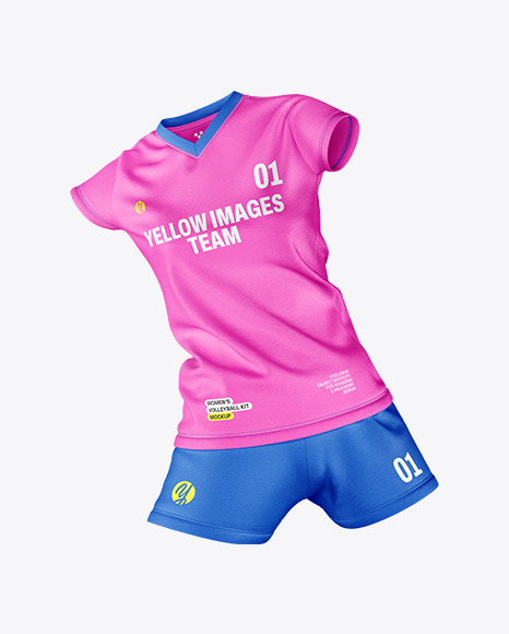 Women's Volleyball Kit Mockup - Front View