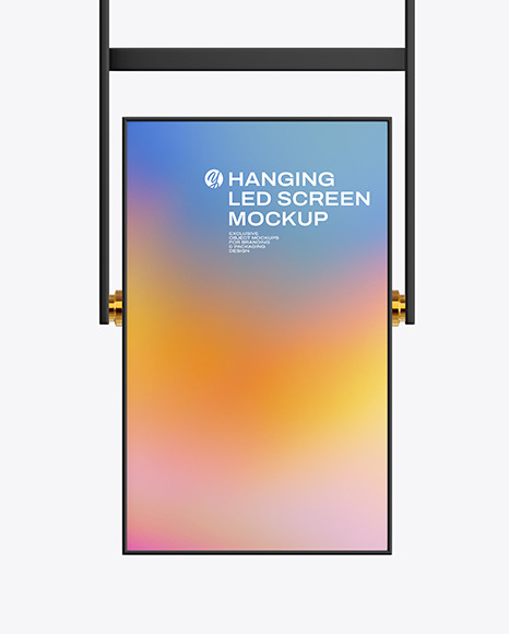 Hanging LED Screen Mockup