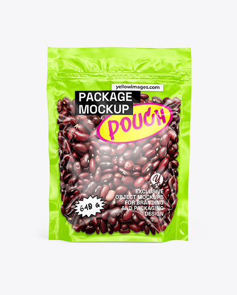Pouch with Beans Mockup