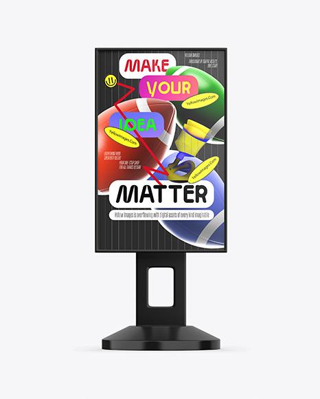 Advertising Poster Stand Mockup