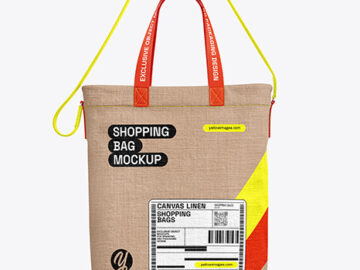Canvas Linen Shopper Bag Mockup