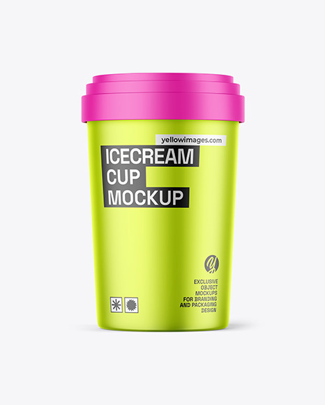 Metallized Ice Cream Cup Mockup