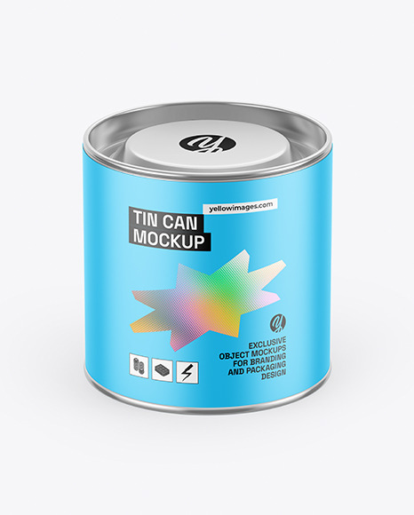 Tin Can w Matte Finish Mockup