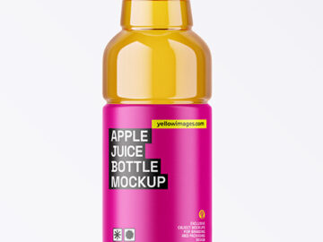 300ml Apple Juice Bottle Mockup
