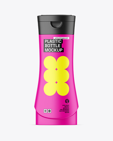 Matte Plastic Shampoo Bottle Mockup