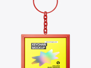 Rectangular Keychain Mockup