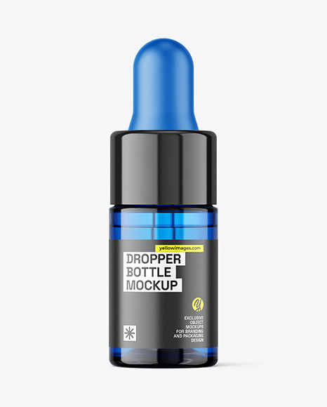 Blue Dropper Bottle Mockup