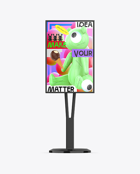 Advertising Poster Stand Mockup