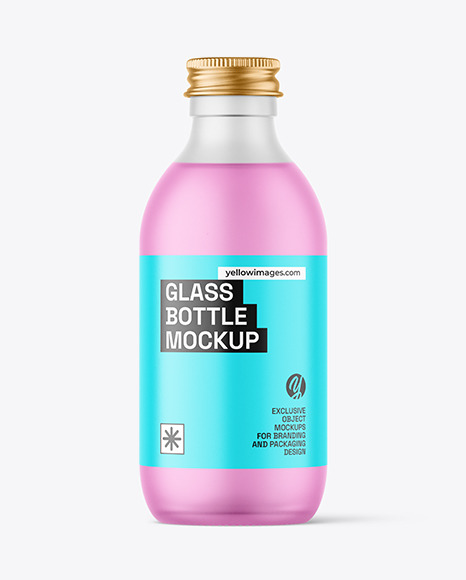 Frosted Glass Bottle Mockup